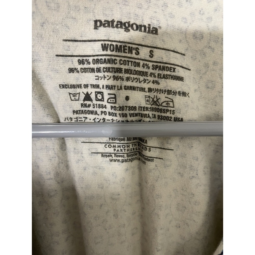 Patagonia Medium Margot Dress Sundress Organic Geometric Print Pattern Blue - Picture 4 of 5